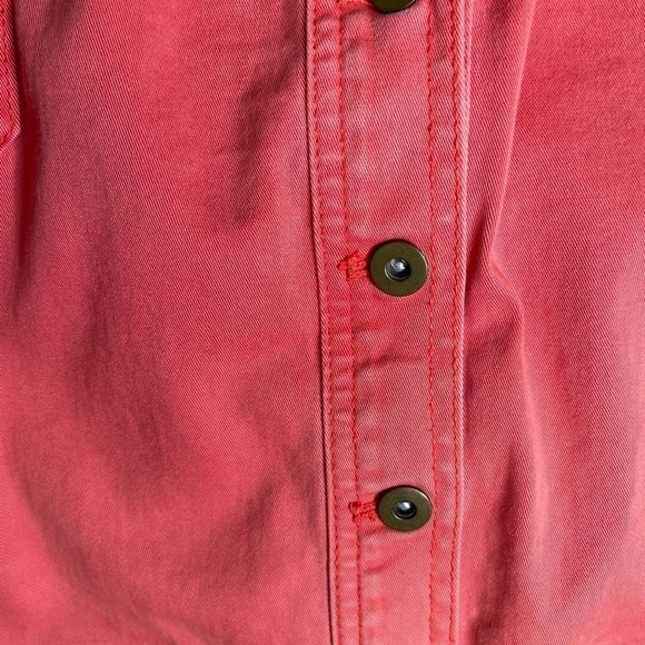 Anthropologie Pilcro & The Letterpress Coral Pink A-Line Button Down Skirt Sz 14 - Picture 11 of 15